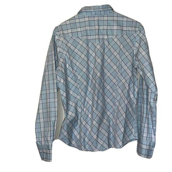 Roper Shirt Women's Large Blue Plaid Button Up Western Cowgirl Long Sleeve‎ - Picture 10 of 14